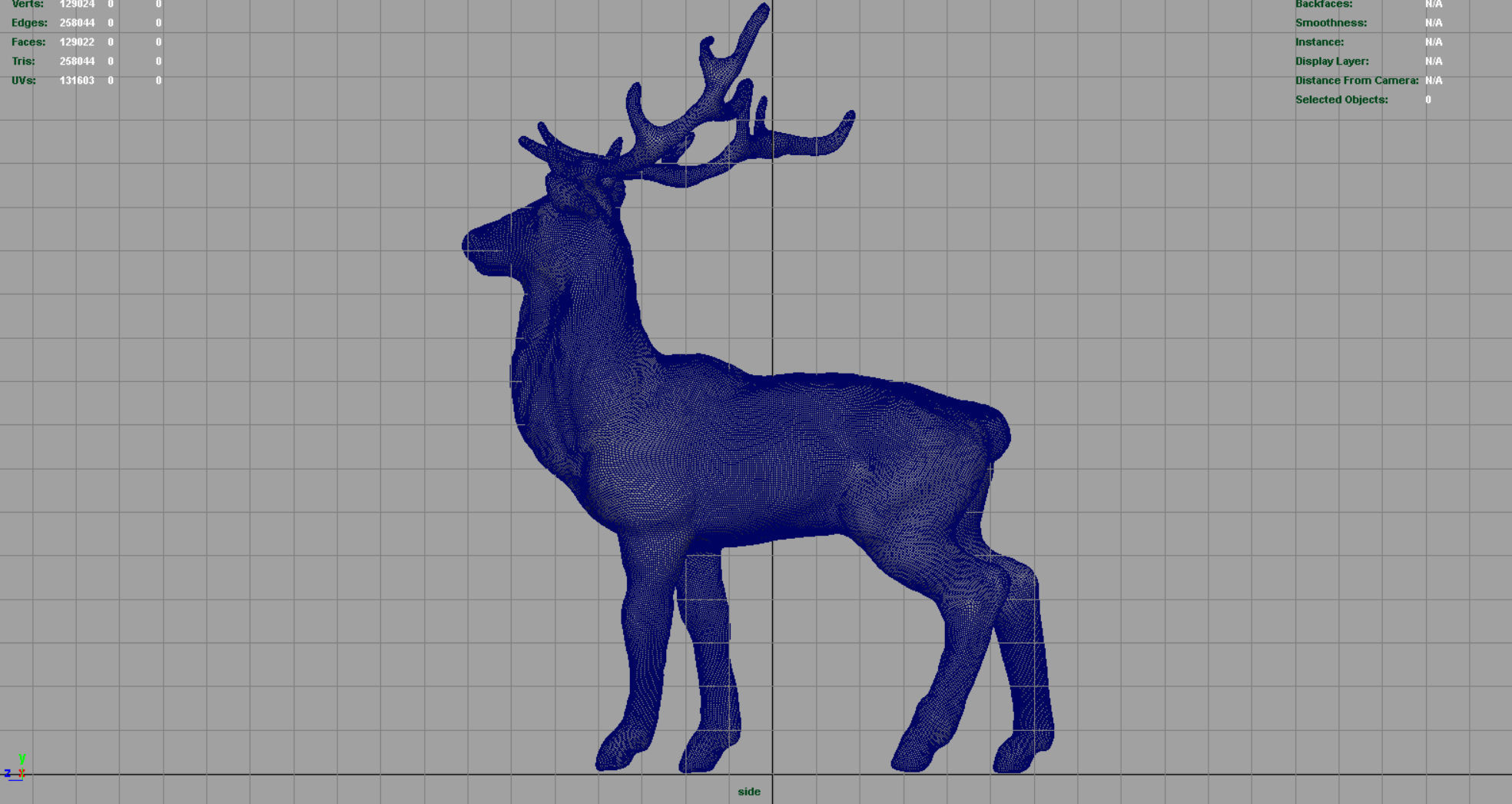 Realistic Deer Low-poly 3D model_11