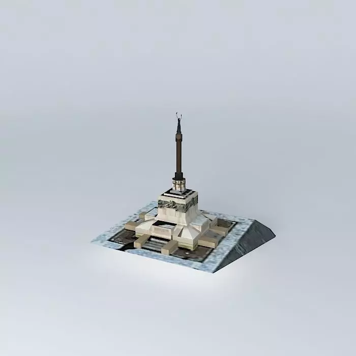 Monument  Immortal Glory to the Founders of Sao Paulo 3D model_0