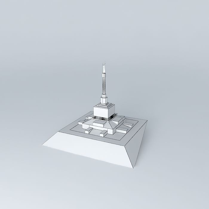 Monument  Immortal Glory to the Founders of Sao Paulo 3D model_4