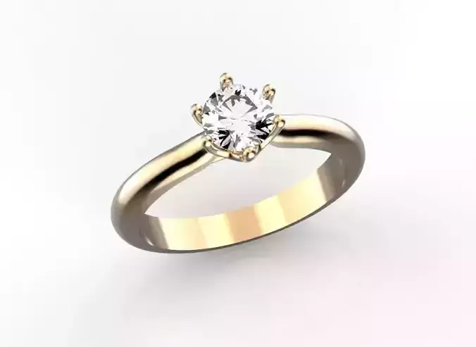 Engagement ring with diamond