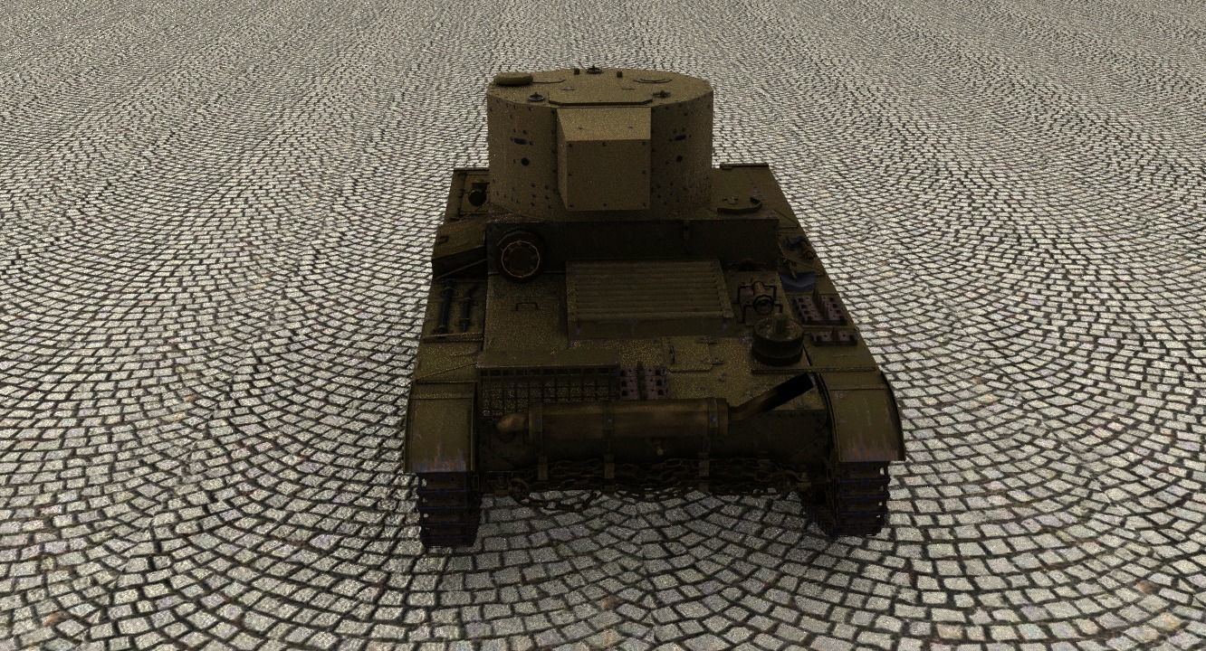 T26 tank with textures 3D model_17