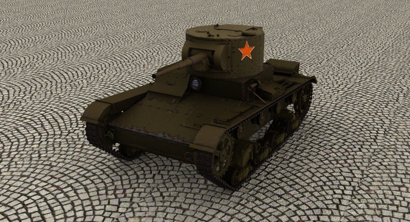 T26 tank with textures 3D model_20
