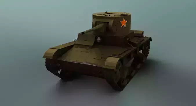 T26 tank with textures 3D model