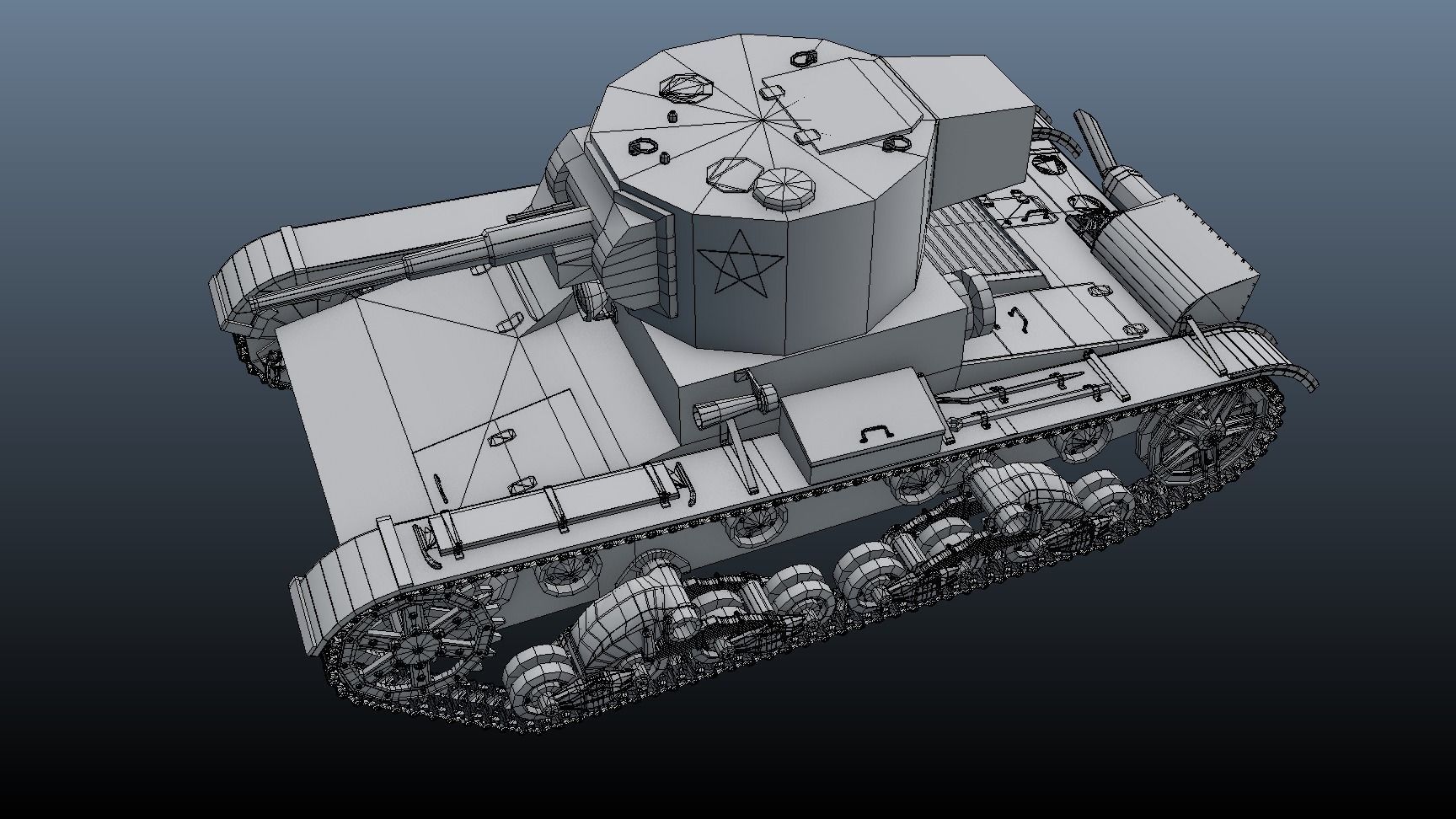 T26 tank with textures 3D model_26