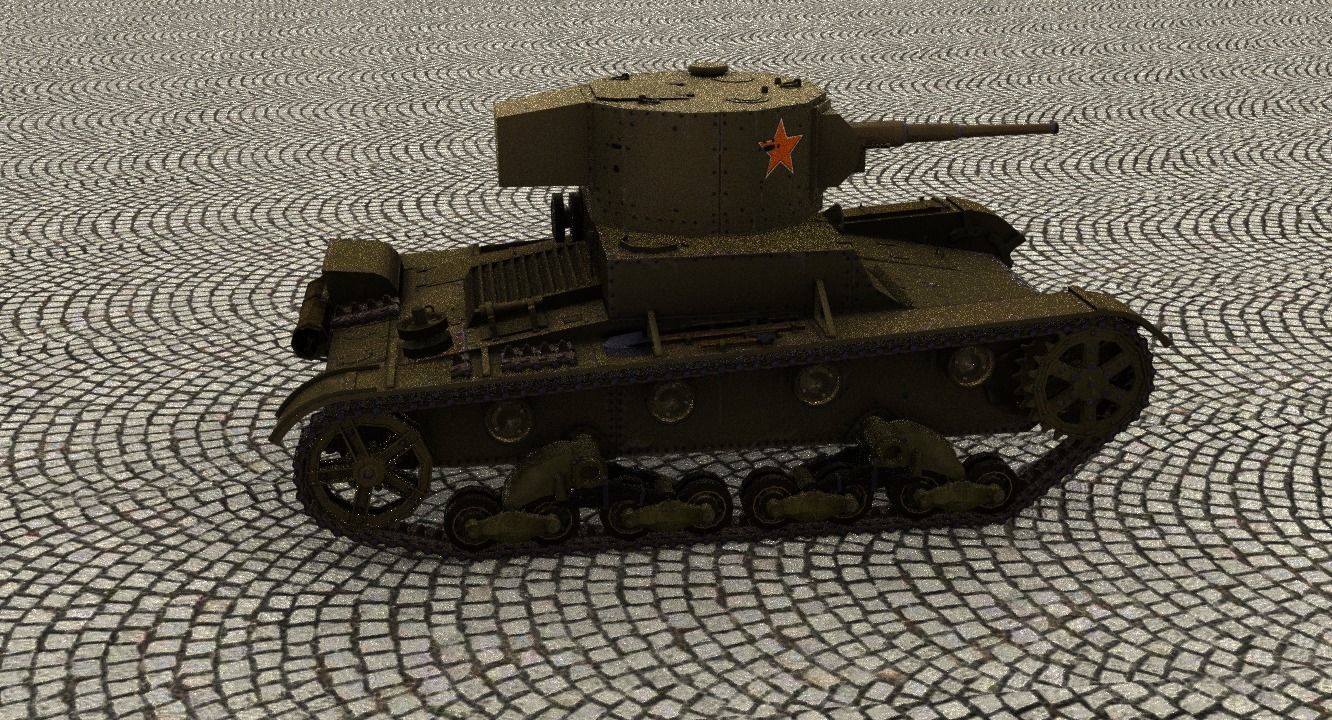 T26 tank with textures 3D model_18