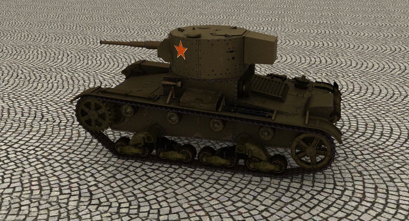 T26 tank with textures 3D model_16