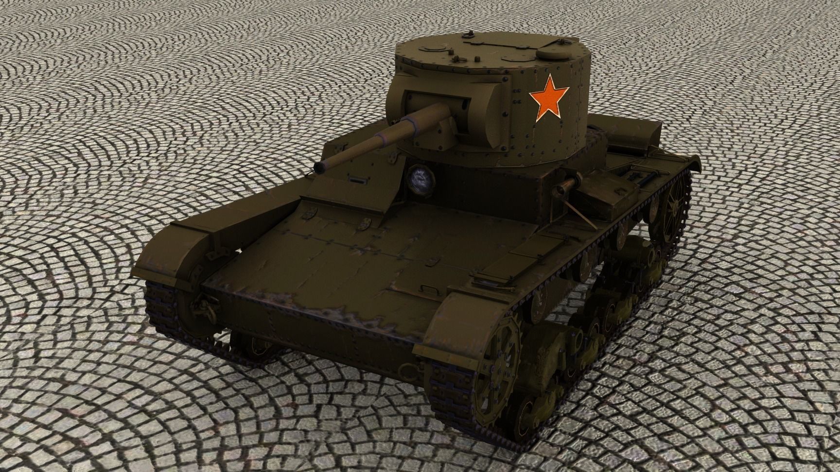 T26 tank with textures 3D model_1