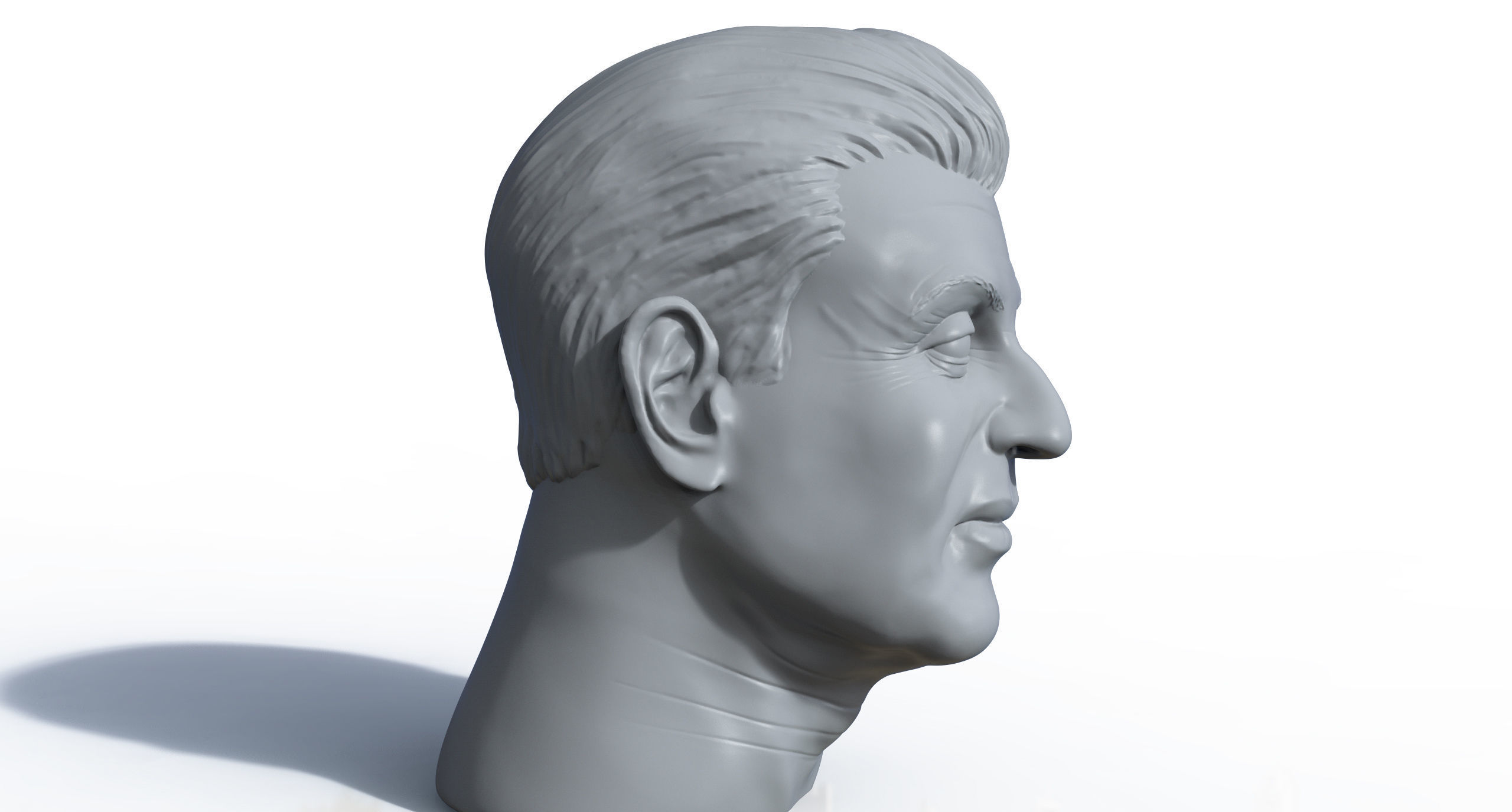 Sylvester Stallone 3D printable portrait sculpture  3D print model_6