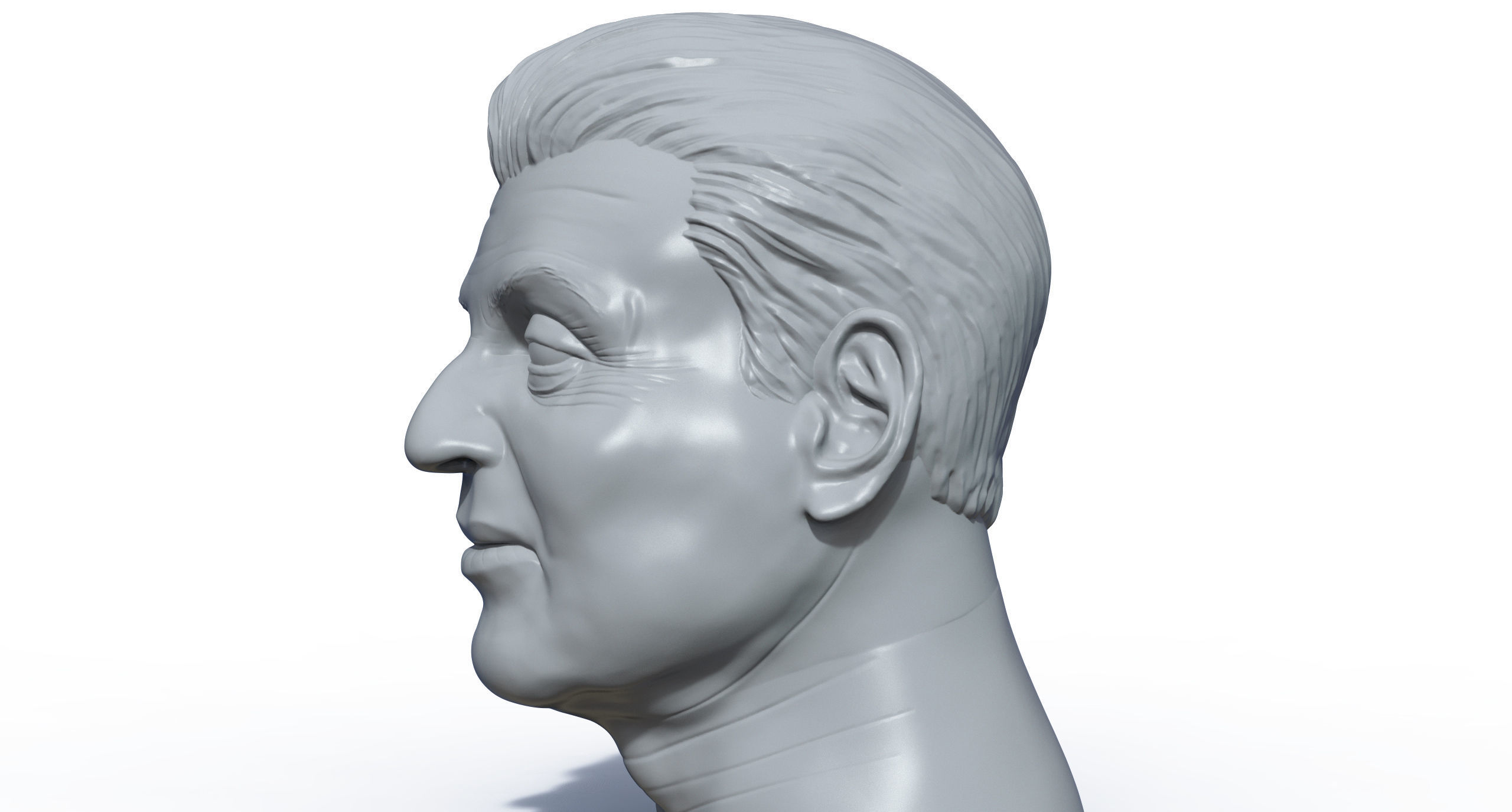 Sylvester Stallone 3D printable portrait sculpture  3D print model_5