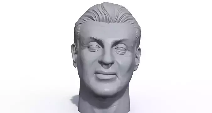 Sylvester Stallone 3D printable portrait sculpture  3D print model