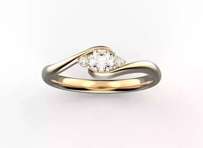 3 stones engagement ring 
