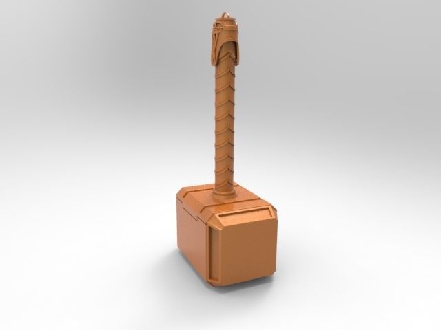 Thors hammer for 3D printing 3D print model_5