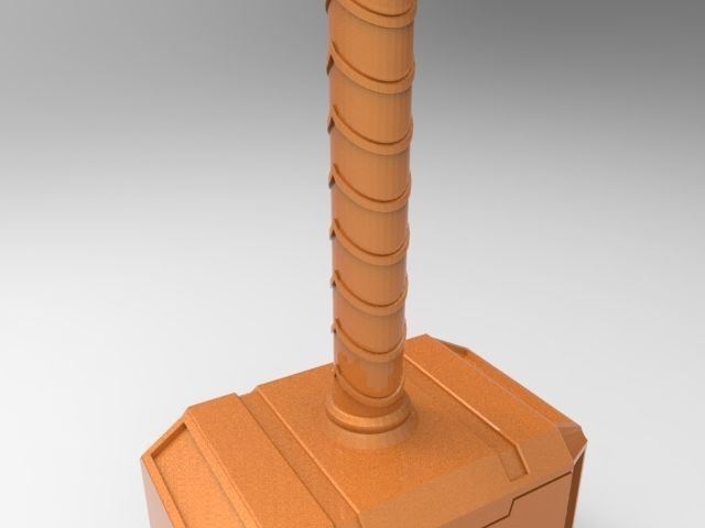 Thors hammer for 3D printing 3D print model_11