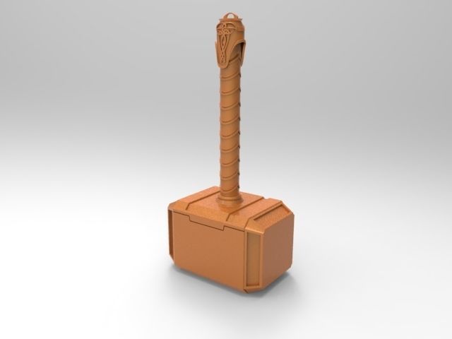 Thors hammer for 3D printing 3D print model_4
