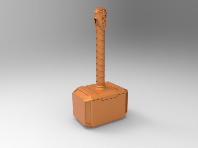 Thors hammer for 3D printing 3D print model_2