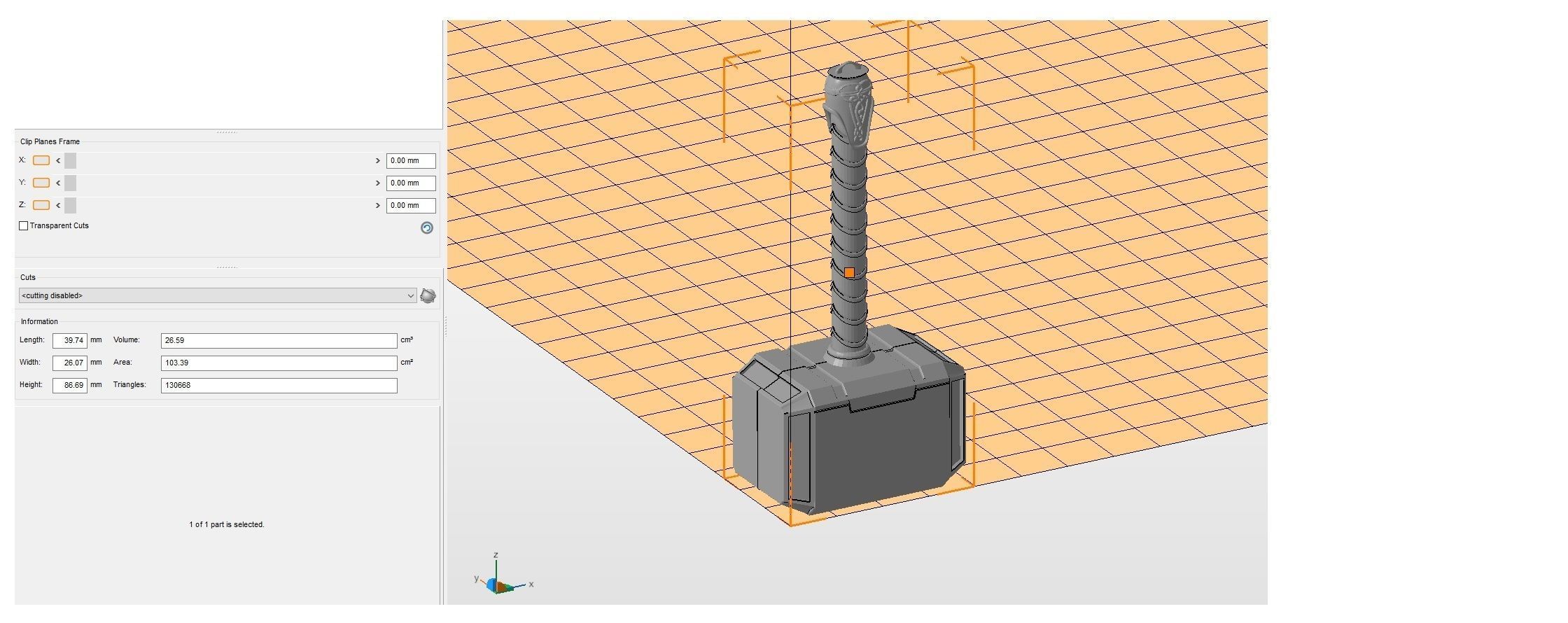Thors hammer for 3D printing 3D print model_1