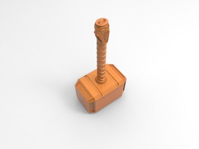 Thors hammer for 3D printing 3D print model_8