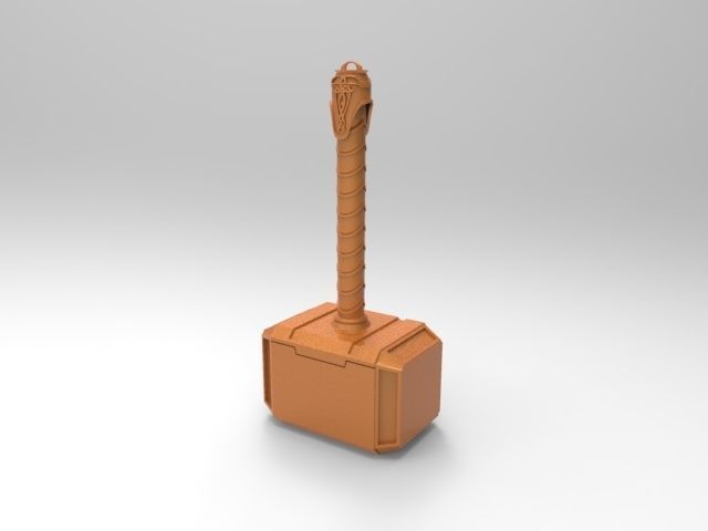 Thors hammer for 3D printing 3D print model_23