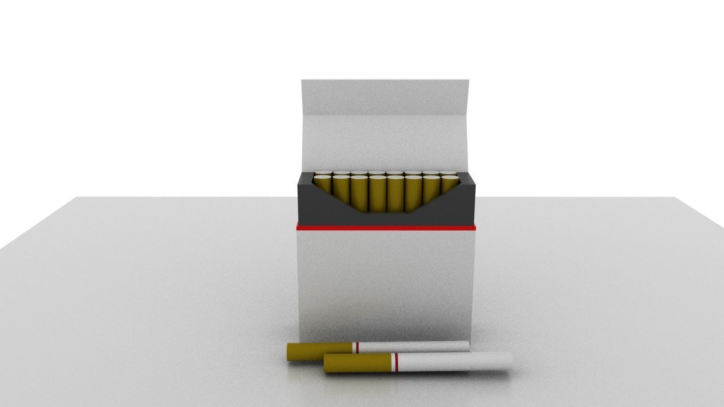 The Cigarette Packs 3D model_1