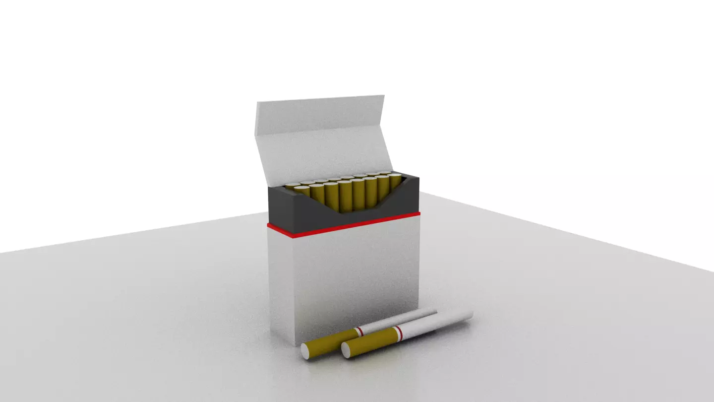 The Cigarette Packs 3D model_0