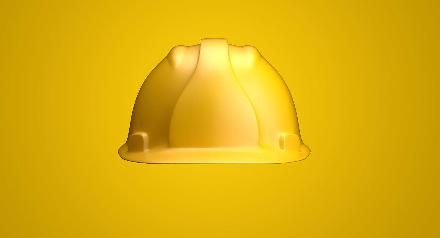 worker helmet 3D model_2
