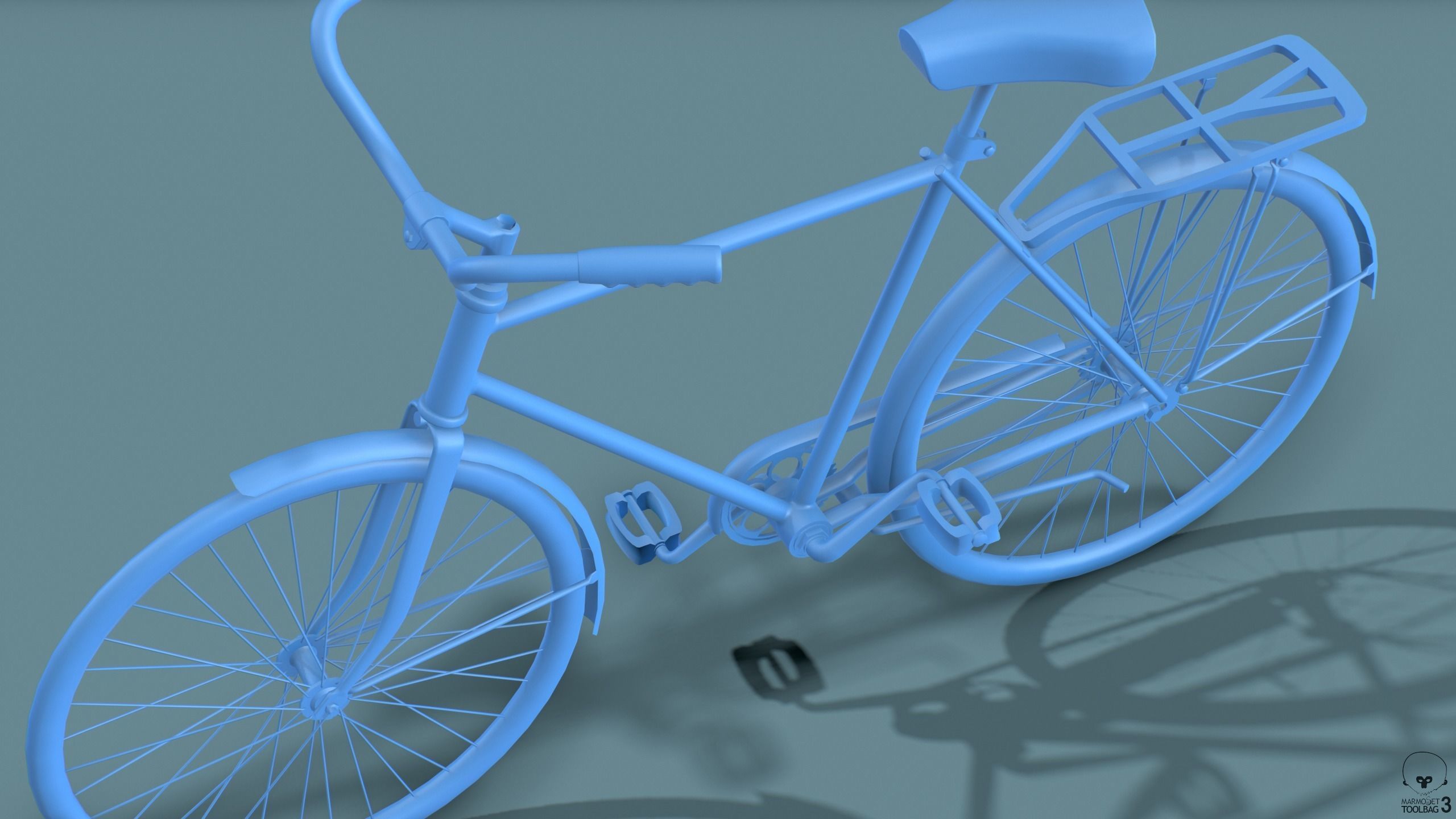 Vintage bicycle Schwinn Low poly  Low-poly 3D model_8