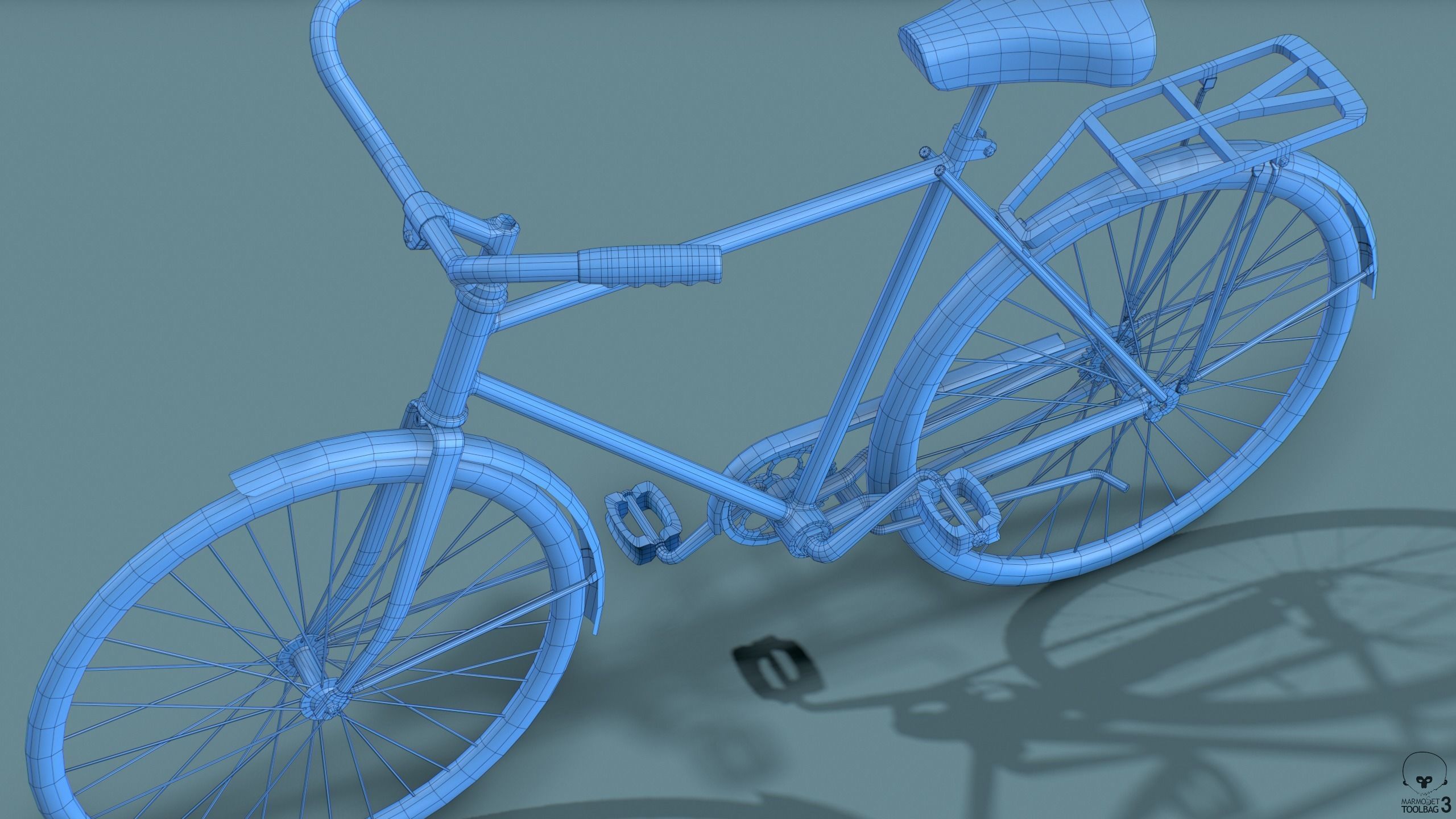 Vintage bicycle Schwinn Low poly  Low-poly 3D model_7