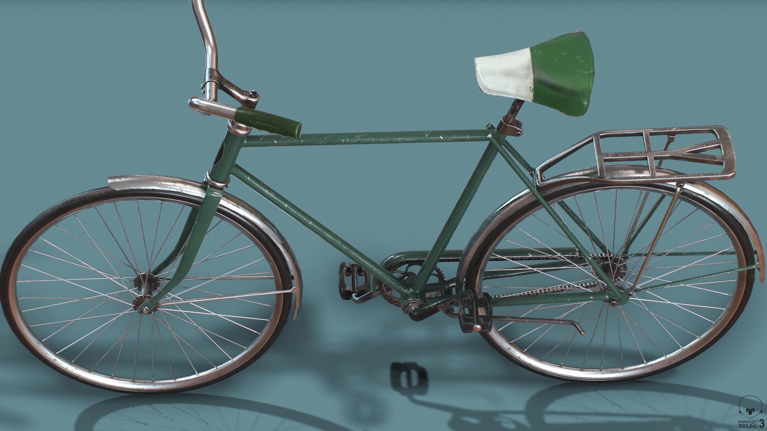 Vintage bicycle Schwinn Low poly  Low-poly 3D model_4