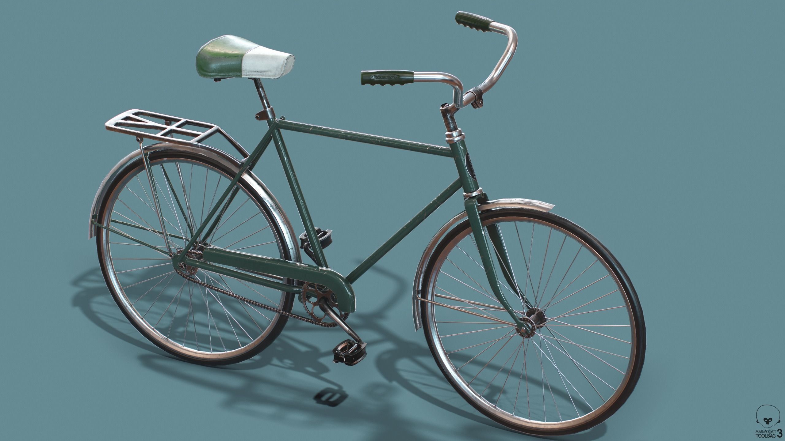 Vintage bicycle Schwinn Low poly  Low-poly 3D model_6