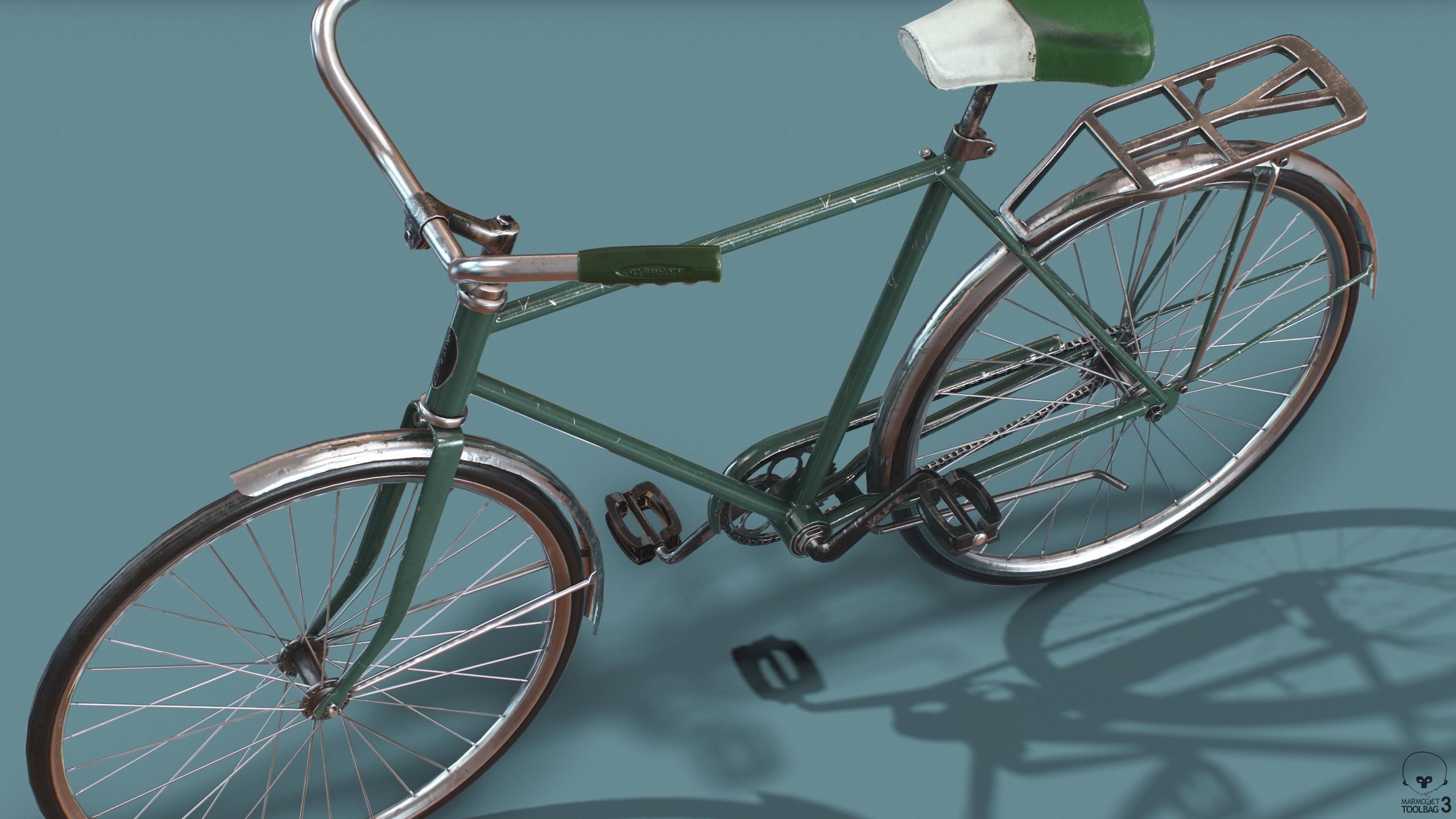 Vintage bicycle Schwinn Low poly  Low-poly 3D model_1
