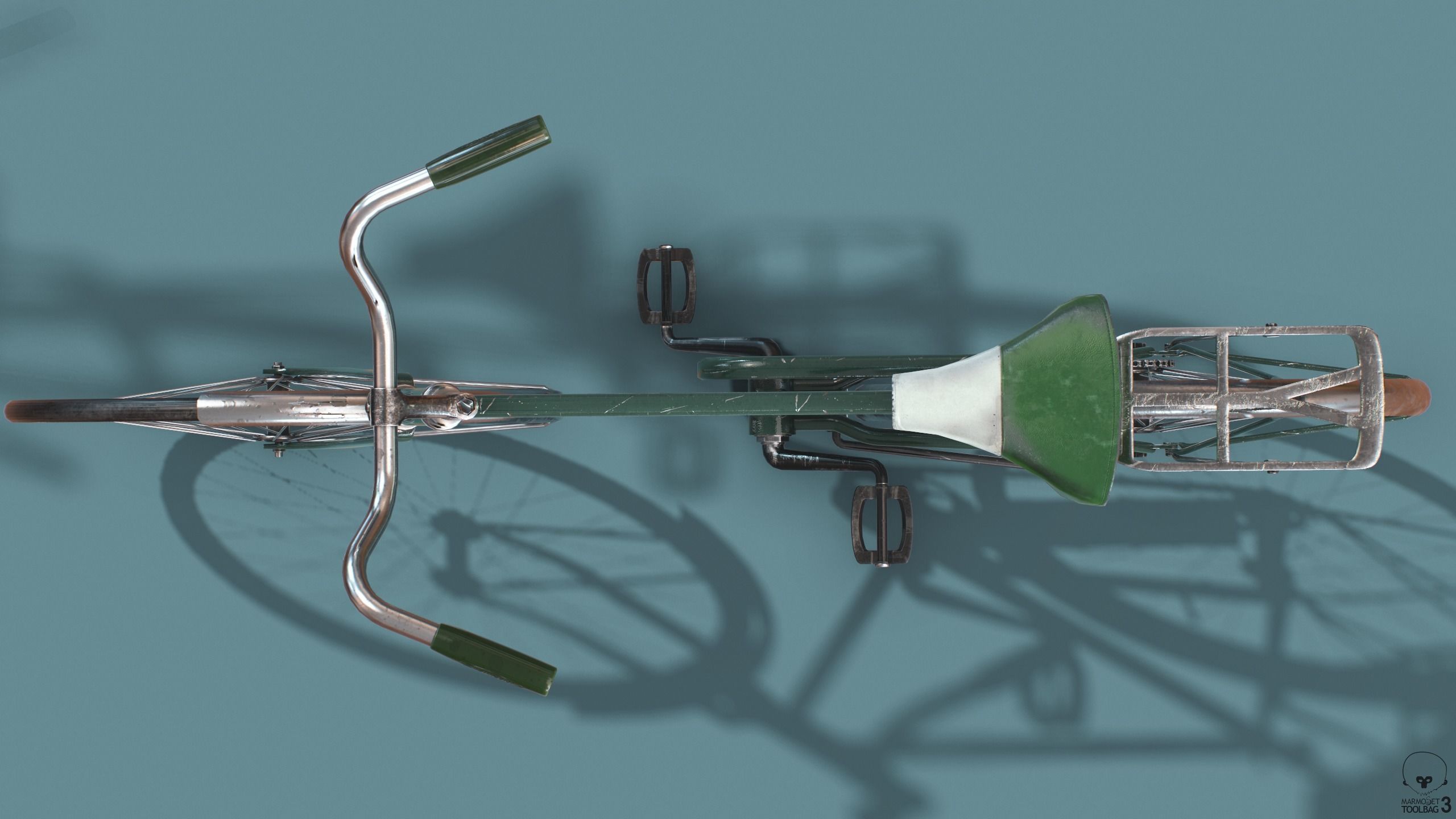 Vintage bicycle Schwinn Low poly  Low-poly 3D model_5