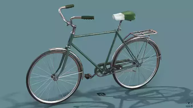 Vintage bicycle Schwinn Low poly  Low-poly 3D model