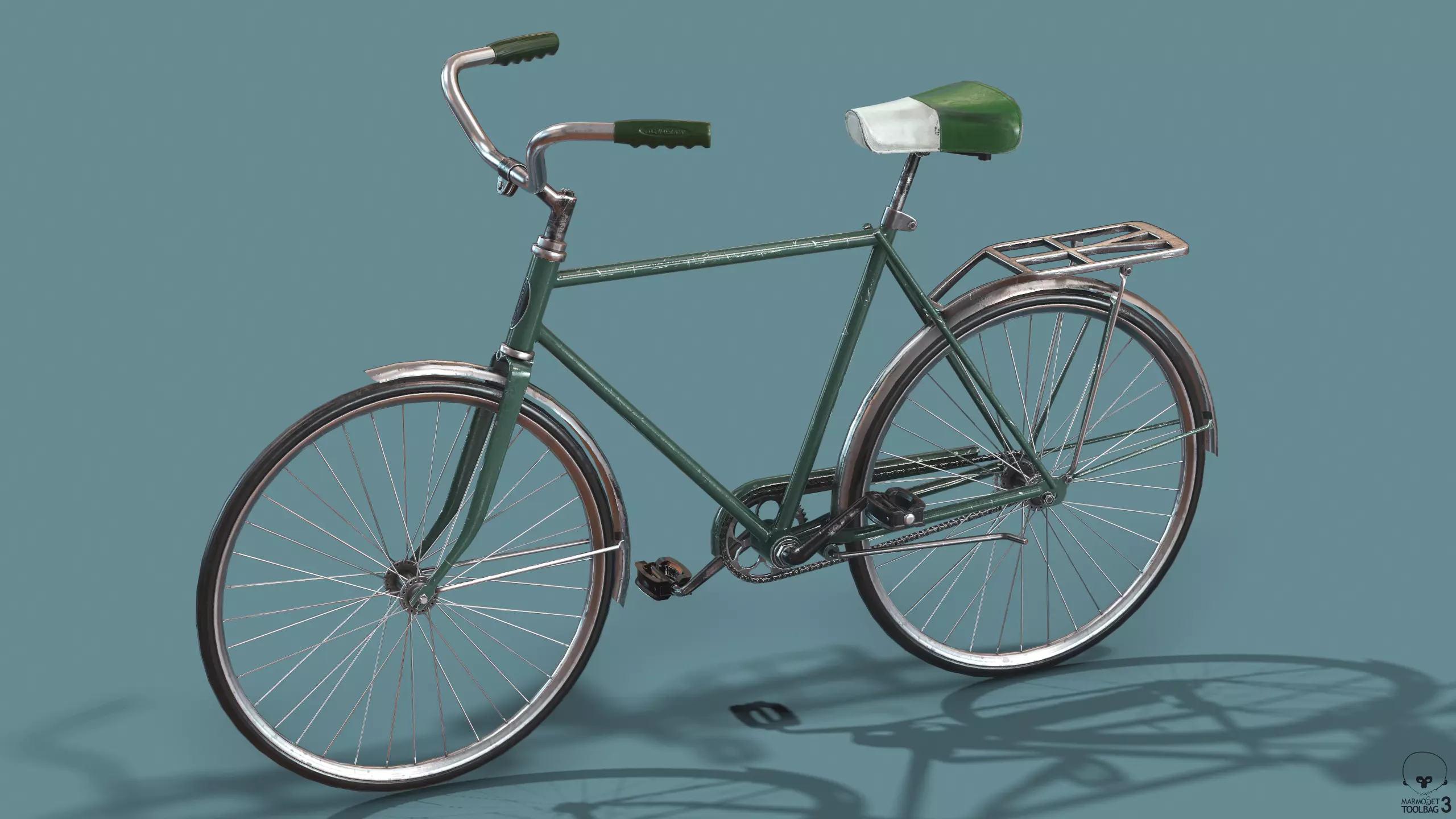 Vintage bicycle Schwinn Low poly  Low-poly 3D model_0