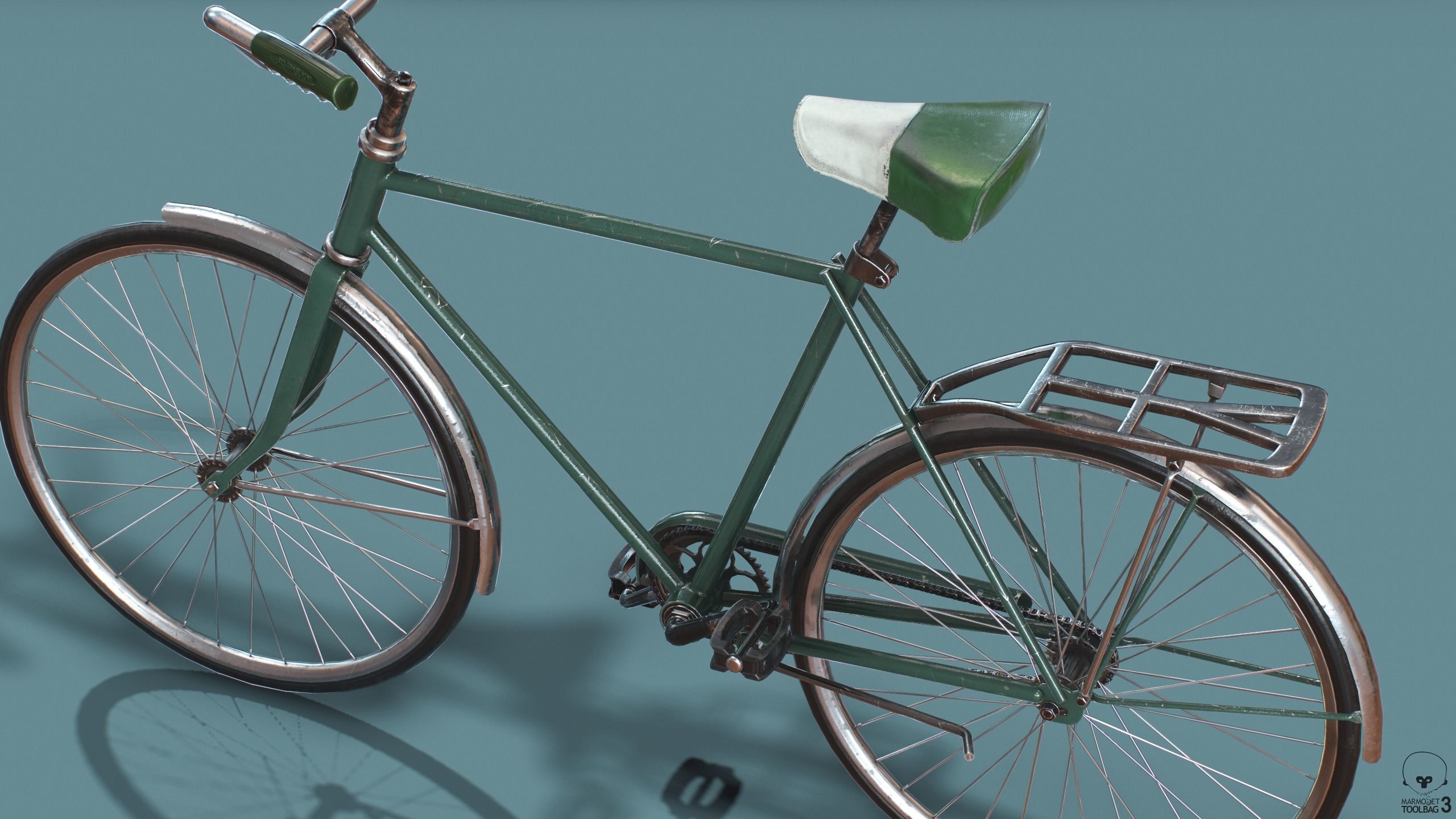 Vintage bicycle Schwinn Low poly  Low-poly 3D model_3