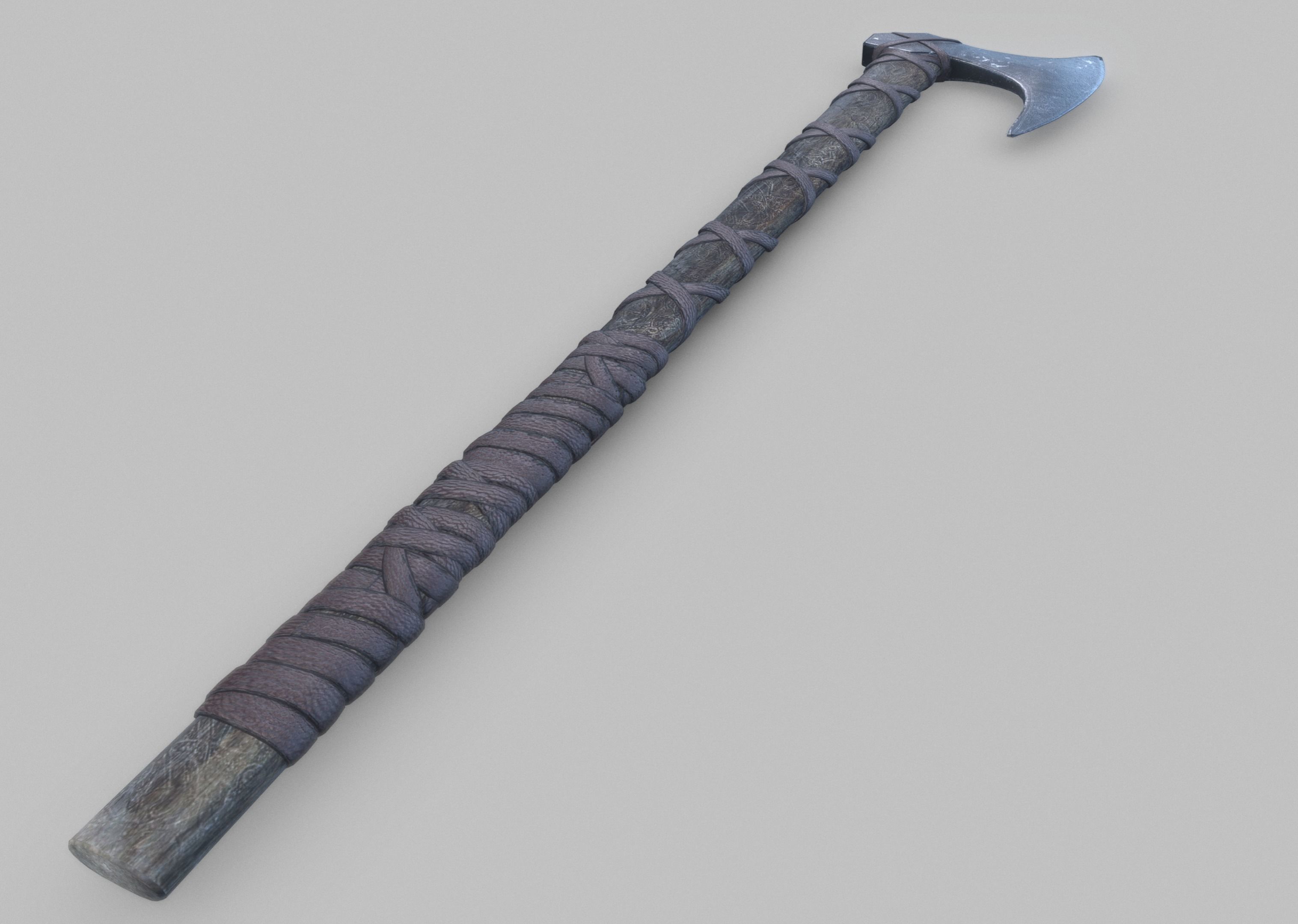 Viking Axe Low-poly 3D model_10