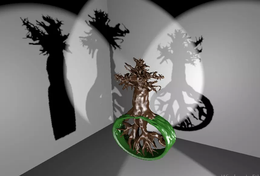tree sculpture 3D print model_0