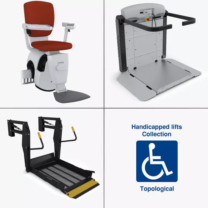 handicapped lifts collection 3D model_0