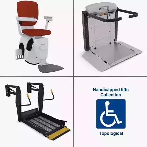 handicapped lifts collection 3D model