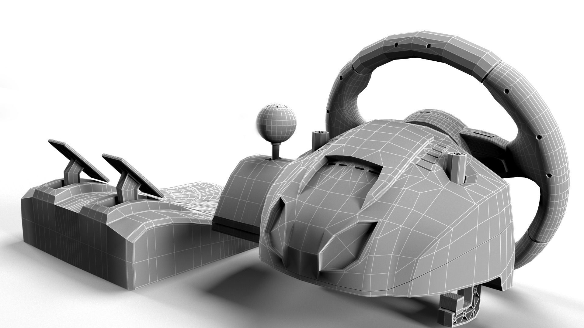 Logitech Gaming Wheel 3D model_8