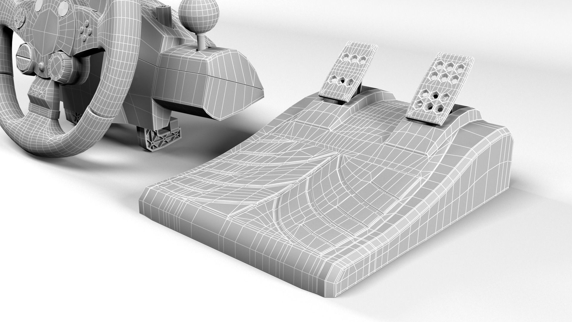 Logitech Gaming Wheel 3D model_6