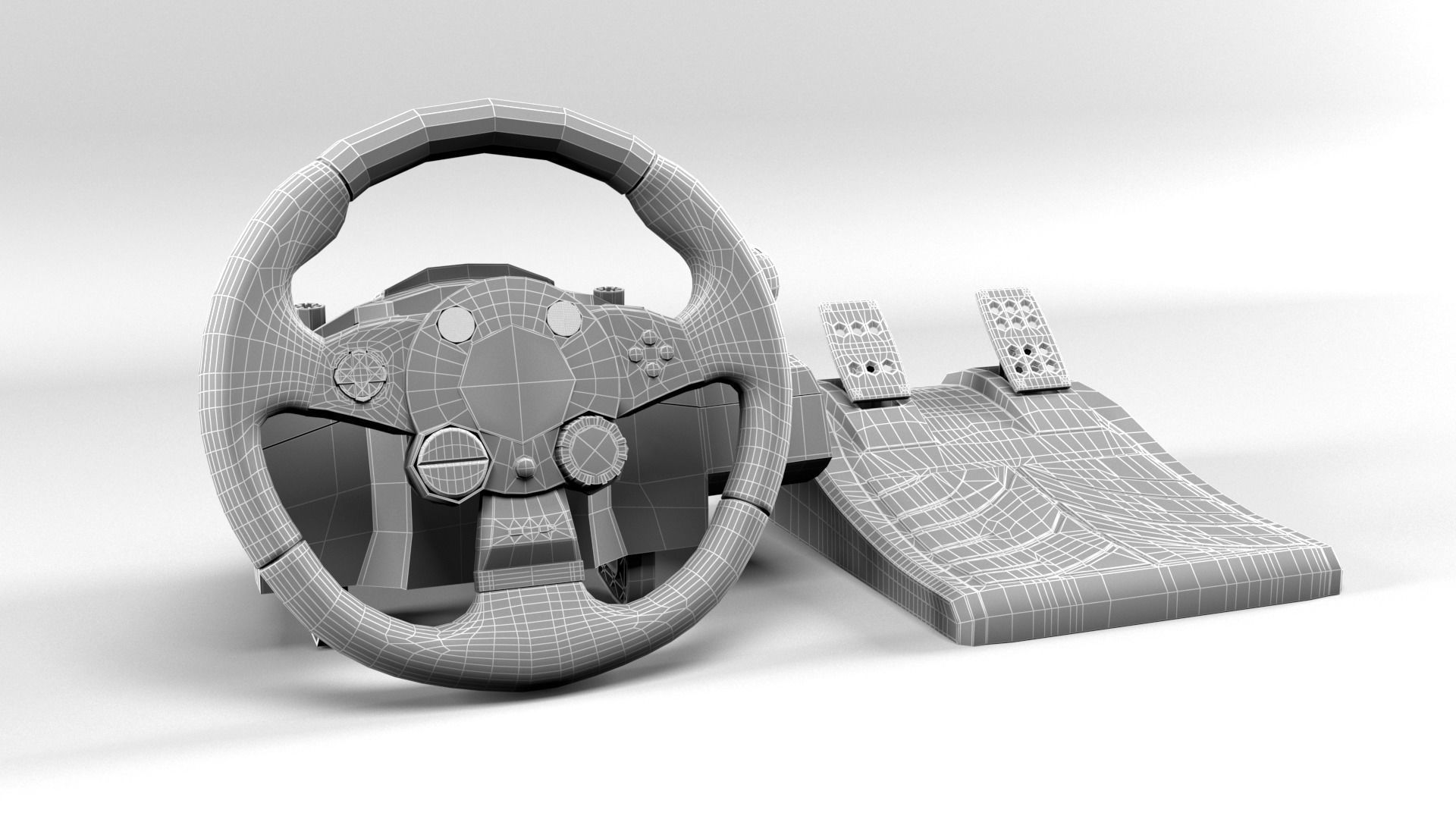 Logitech Gaming Wheel 3D model_1