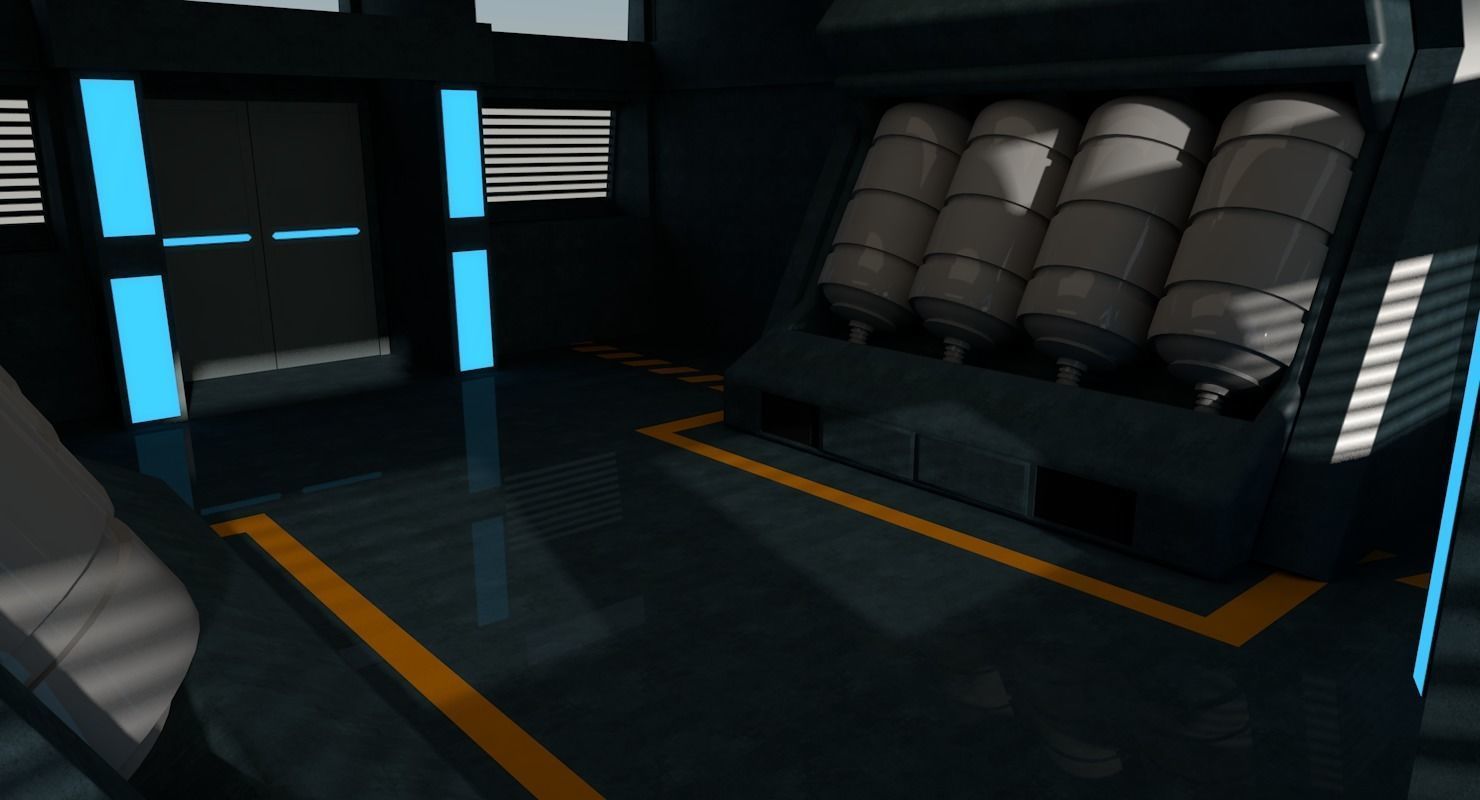 Sci Fi Interior 3D model_1