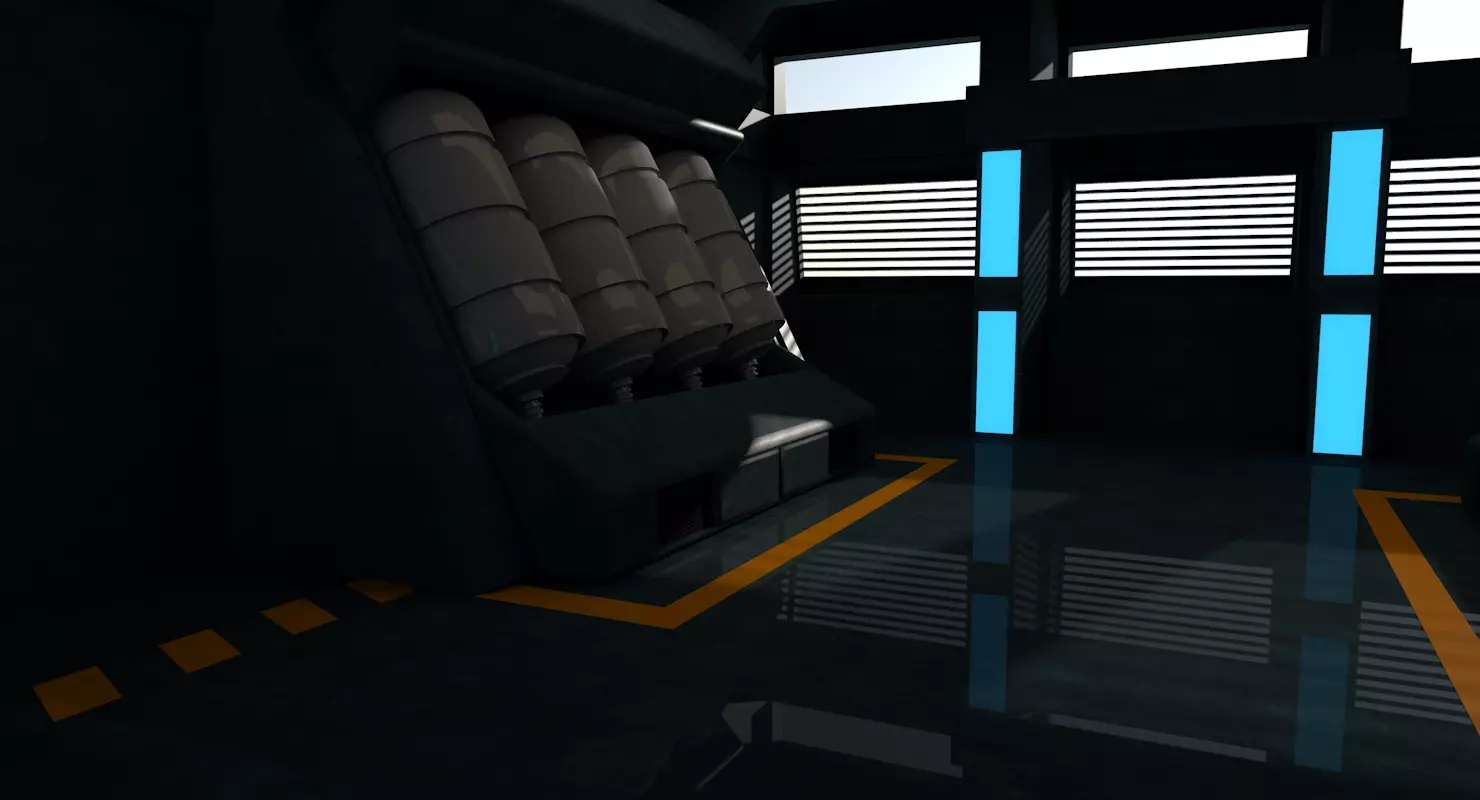 Sci Fi Interior 3D model_0