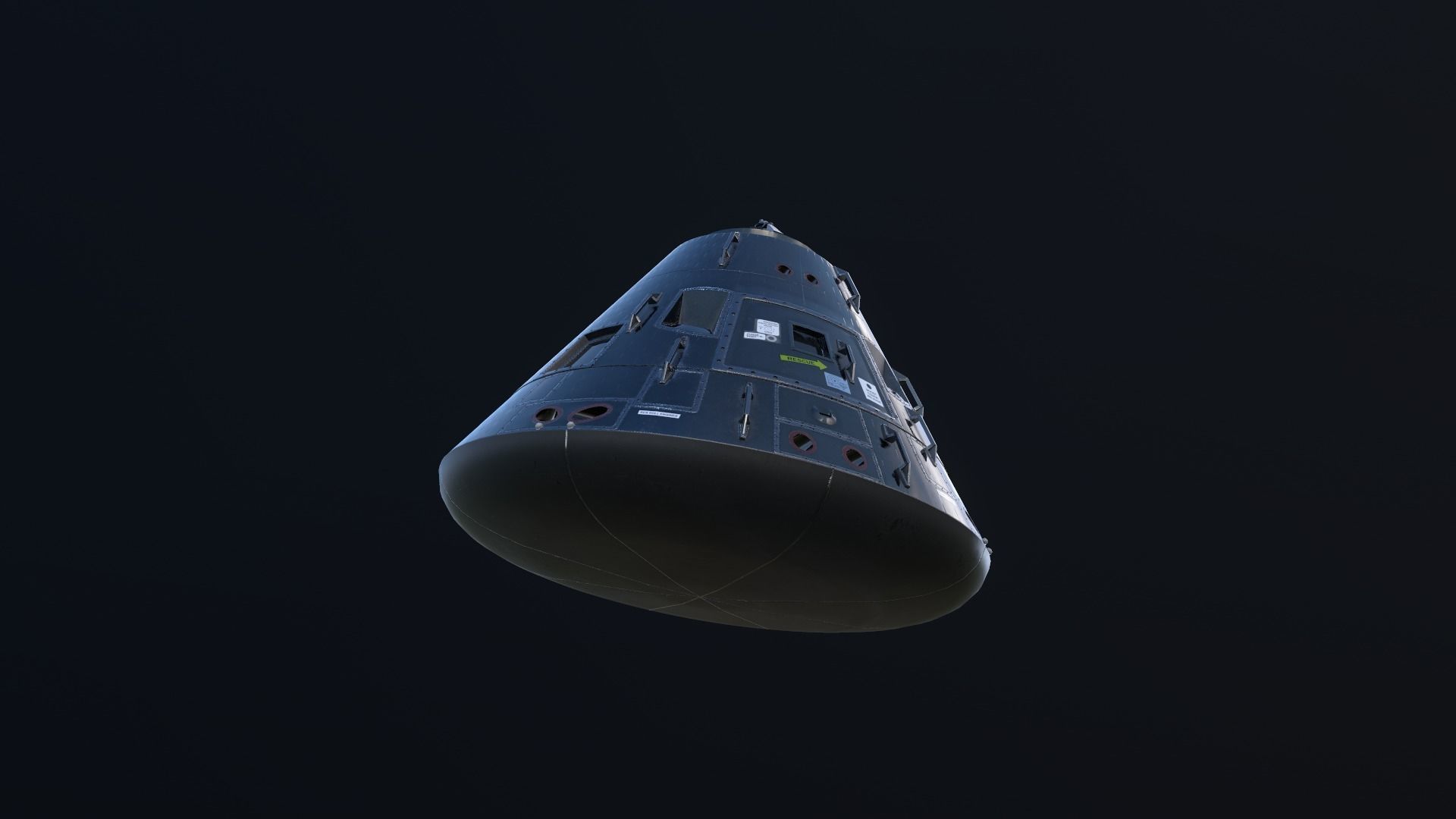 Apollo command and service module Low-poly 3D model_15