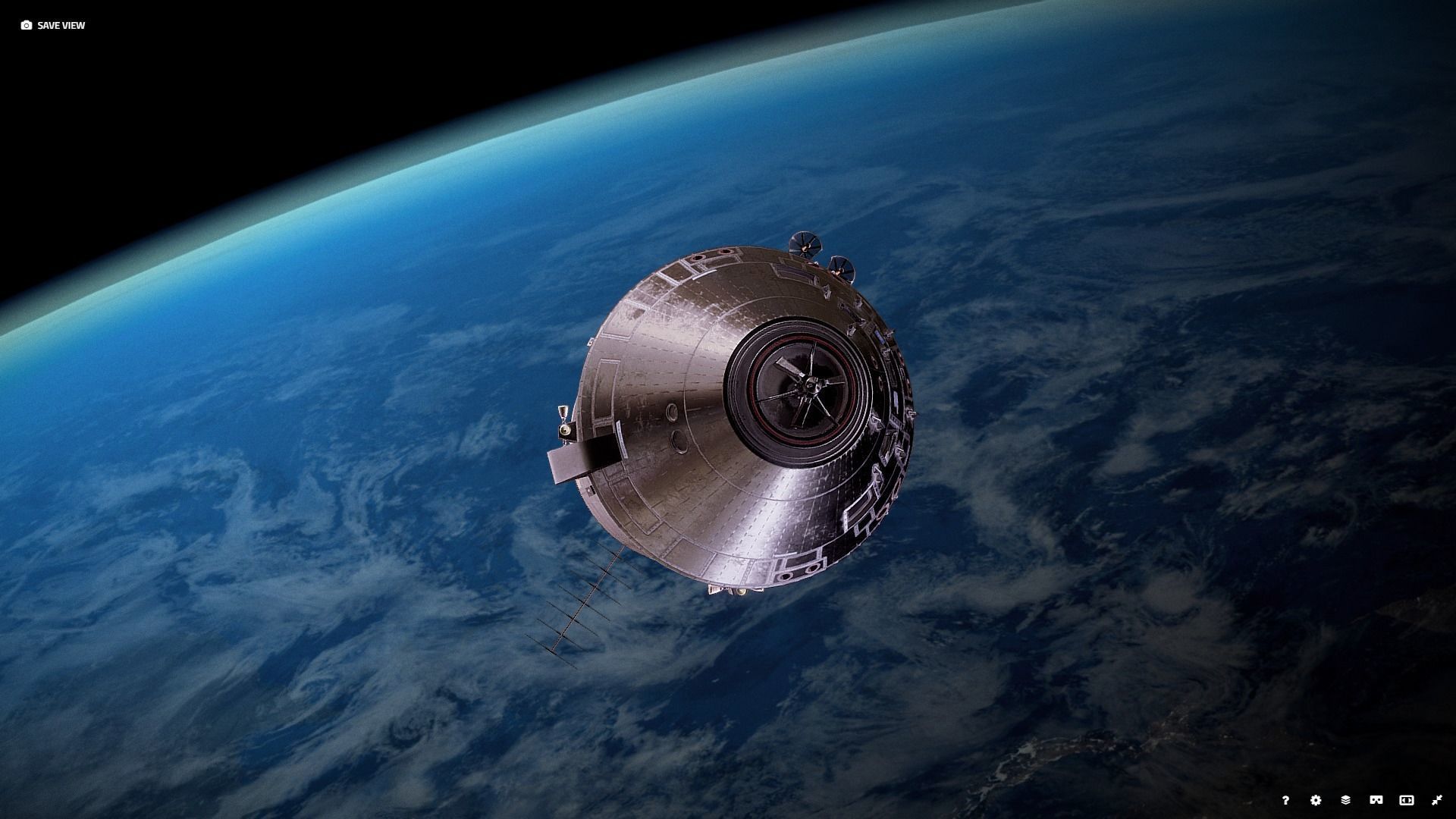 Apollo command and service module Low-poly 3D model_34