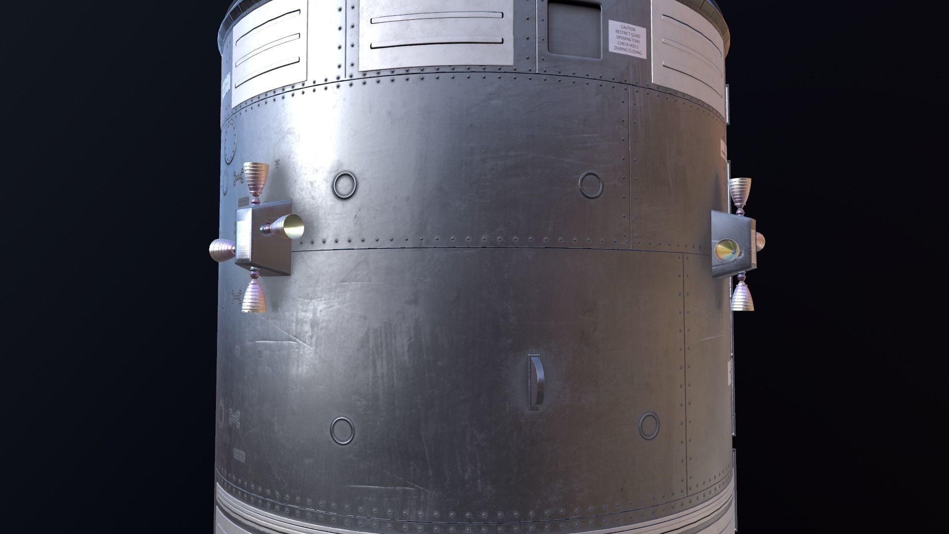 Apollo command and service module Low-poly 3D model_44