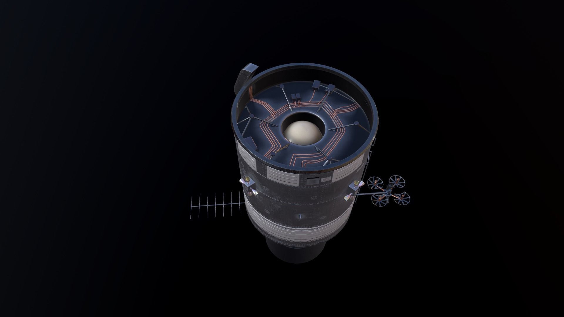 Apollo command and service module Low-poly 3D model_23