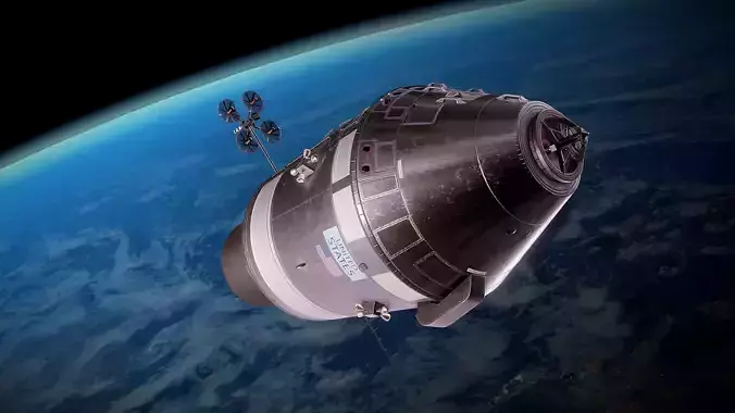 Apollo command and service module Low-poly 3D model