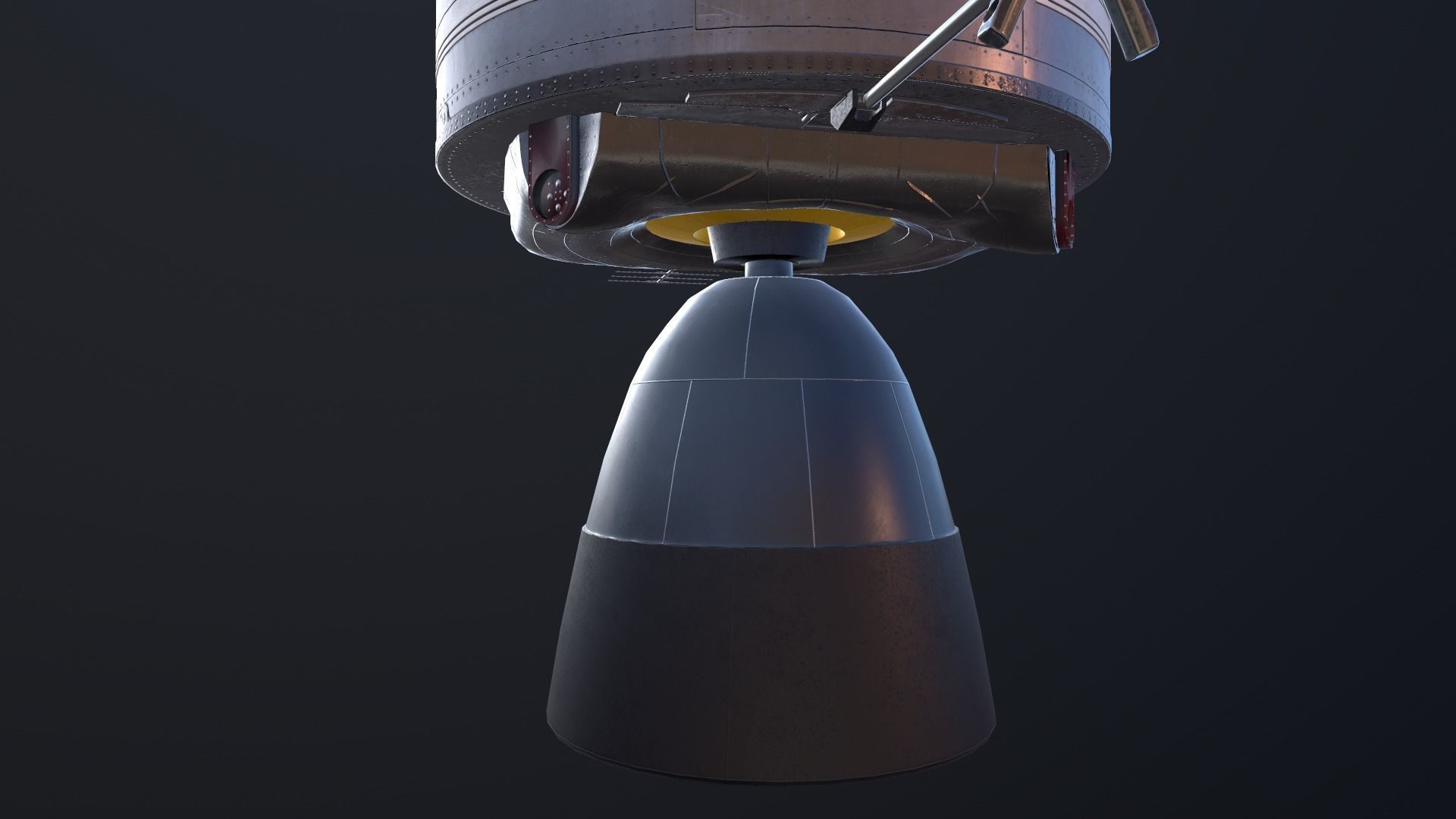 Apollo command and service module Low-poly 3D model_26
