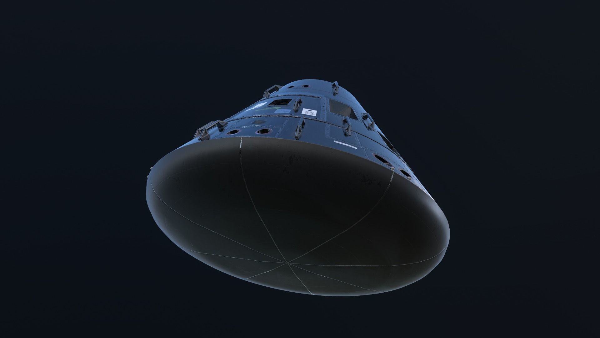 Apollo command and service module Low-poly 3D model_13